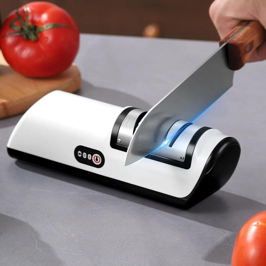 Premium Knife Sharpener Tool For Home, Mini Knife Sharpener, Coarse & Fine Knife Sharpener, Quickly Sharpening (Black)